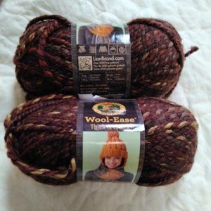 YARN LION BRAND WOOL-EASE BUNDLE OF 2